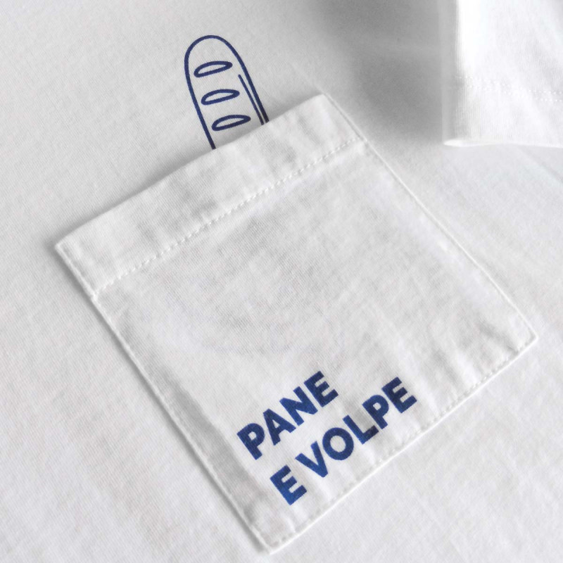 T-shirt bianca con taschino