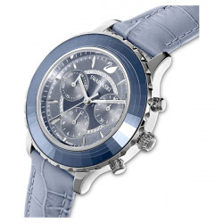 Orologio Octea Lux Chrono cinturino in pelle, Blu, Acciaio inossidabile