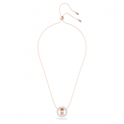 Swarovski - Pendente Hollow Cerchio, Bianco, Placcato color oro rosa