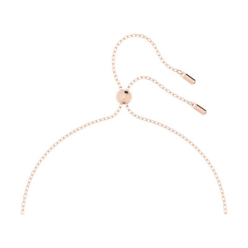 Swarovski - Pendente Hollow Cerchio, Bianco, Placcato color oro rosa