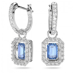Swarovski - Orecchini Millenia Swarovski Zirconi con taglio ottagonale, Blu, Placcato rodio