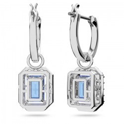 Swarovski - Orecchini Millenia Swarovski Zirconi con taglio ottagonale, Blu, Placcato rodio