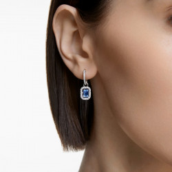 Swarovski - Orecchini Millenia Swarovski Zirconi con taglio ottagonale, Blu, Placcato rodio