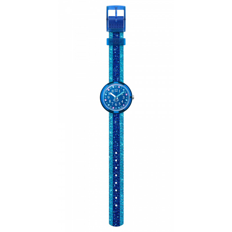 SWATCH - FLIK FLAK SHINE BRIGHT SHINE IN BLUE -OROLOGIO BAMBINA