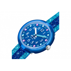 SWATCH - FLIK FLAK SHINE BRIGHT SHINE IN BLUE -OROLOGIO BAMBINA