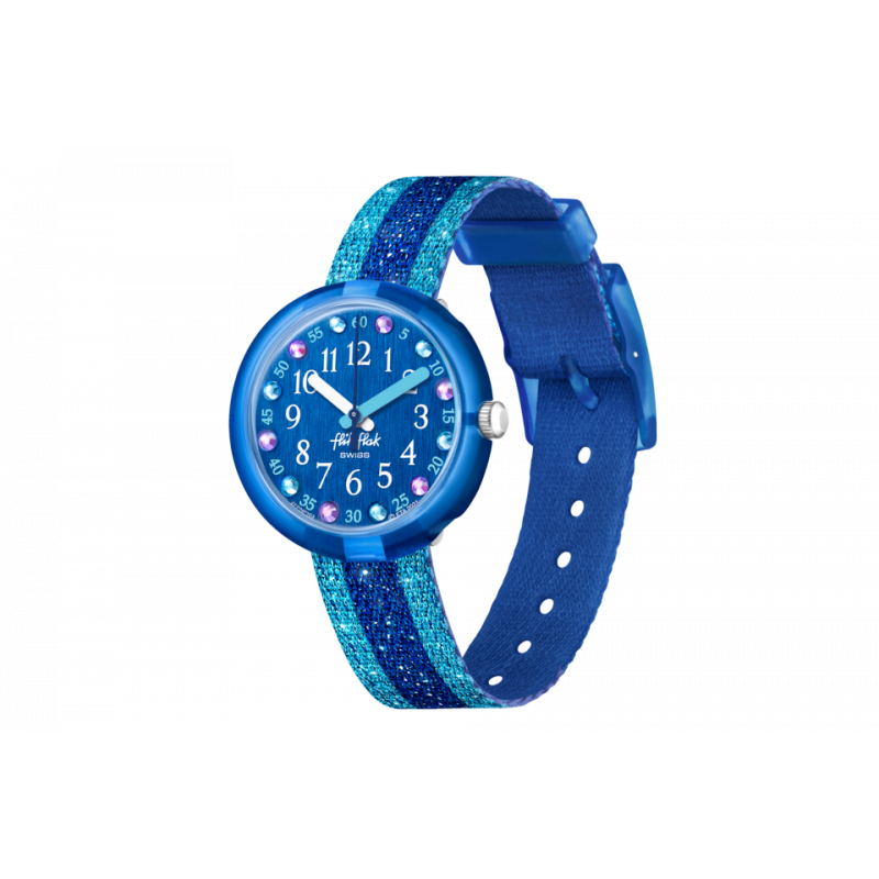 SWATCH - FLIK FLAK SHINE BRIGHT SHINE IN BLUE -OROLOGIO BAMBINA