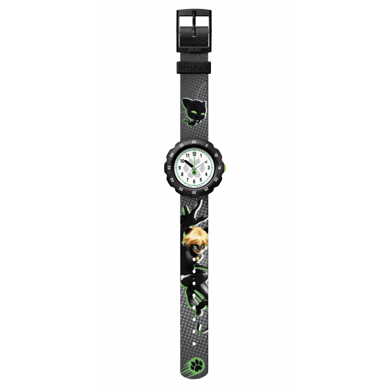 SWATCH - MIRACULOUS LADYBUG AND CAT NOIR MIRACULOUS CAT NOIR - OROLOGIO BAMBINA