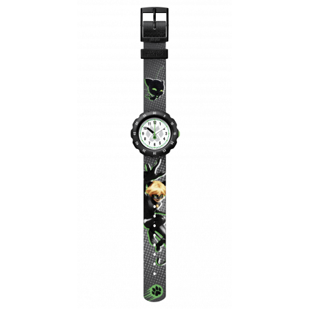 SWATCH - MIRACULOUS LADYBUG AND CAT NOIR MIRACULOUS CAT NOIR - OROLOGIO BAMBINA