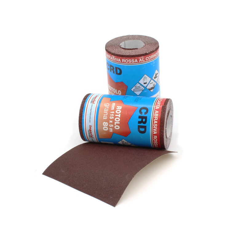 ROTOLO CARTA ABRASIVA GRANA 80 DA 5 M