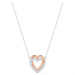 Collana Swarovski Infinity Cuore, Bianco, Mix di placcature