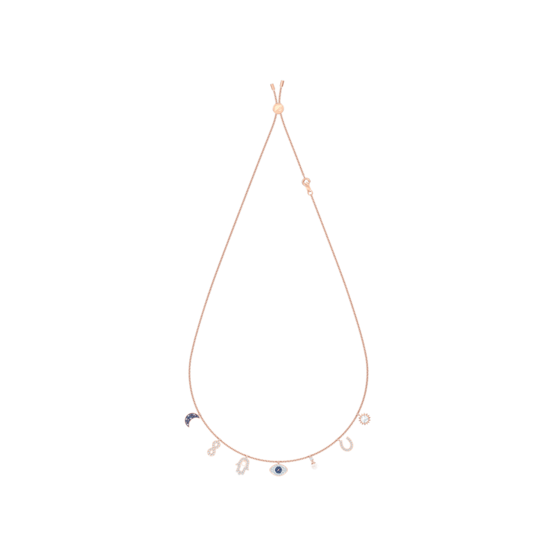 Collana Swarovski Symbolic Luna, infinito, mano, evil eye e ferro di cavallo
