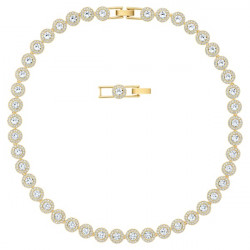 Swarovski - Collana Angelic Rotondo, Bianco, Placcato color oro