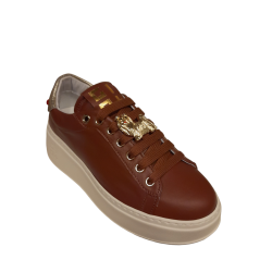 Gio + sneaker in pelle marrone