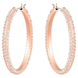 Swarovski - Orecchini a cerchio Stone Rosa, Placcato color oro rosa