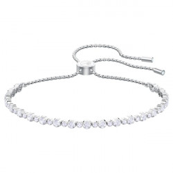 Swarovski - Braccialetto Subtle Trilogy Bianco, Placcato rodio
