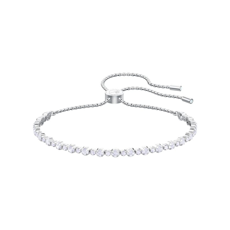 Swarovski - Braccialetto Subtle Trilogy Bianco, Placcato rodio