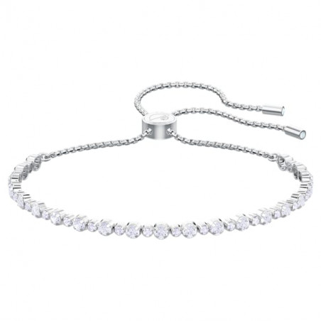 Swarovski - Braccialetto Subtle Trilogy Bianco, Placcato rodio