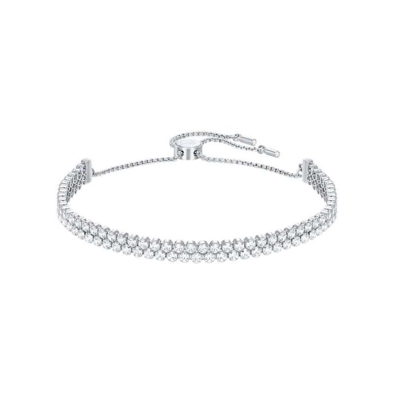 Swarovski - Braccialetto Subtle Bianco, Placcato rodio