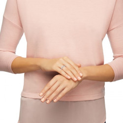 Swarovski - Anello Rare Bianco, Placcato rodio