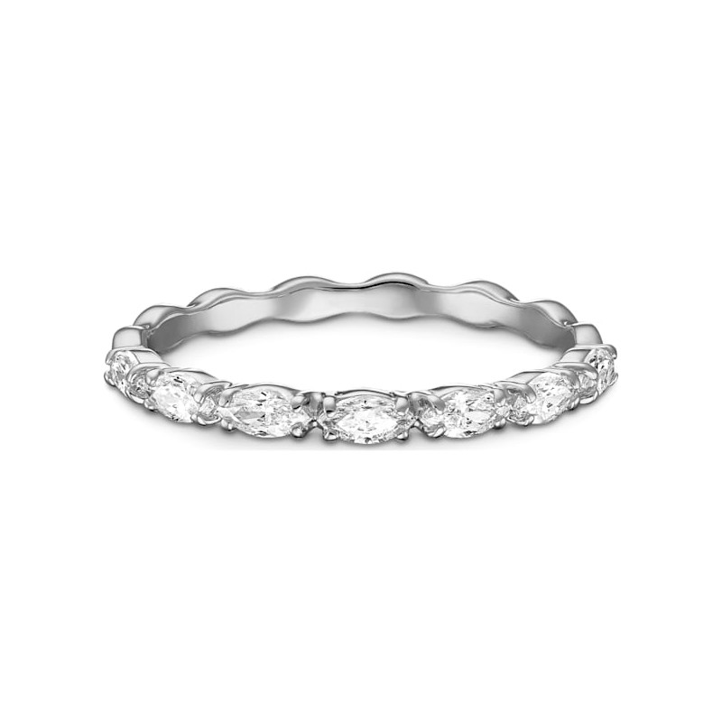 SWAROVSKI -Anello Vittore Marquise Bianco, Placcato rodio