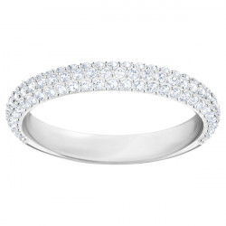 SWAROVSKI - Anello Stone Bianco, Placcato rodio