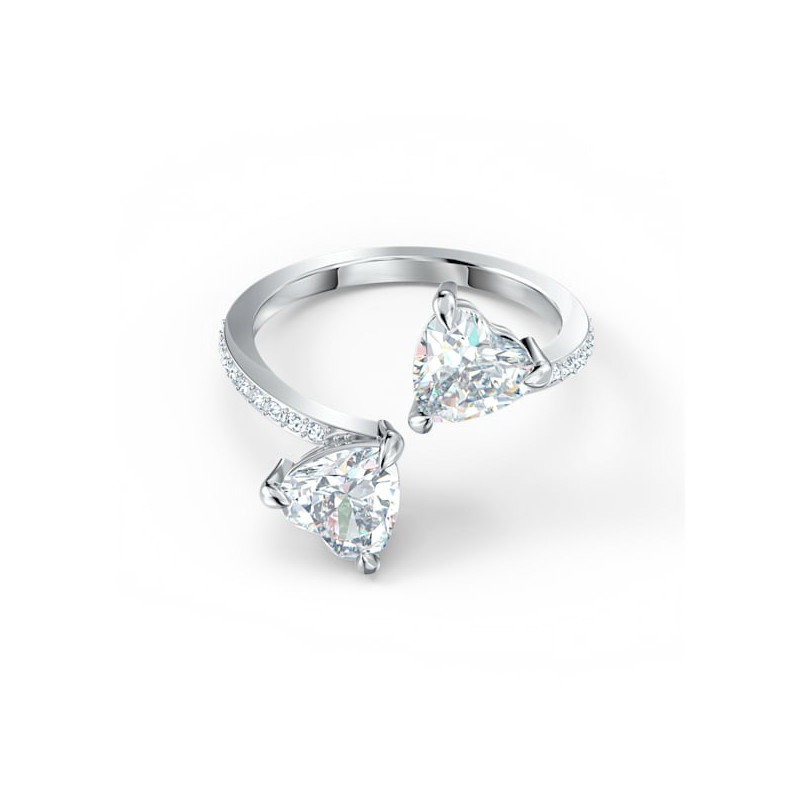 SWAROVSK - Anello Attract Soul Cuore, Bianco, Placcato rodio