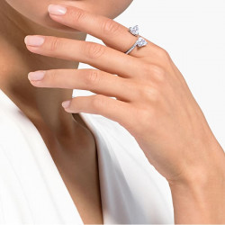 SWAROVSK - Anello Attract Soul Cuore, Bianco, Placcato rodio