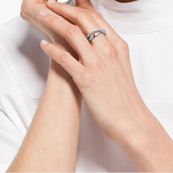 SWAROVSKI - Anello Twist Bianco, Placcato rodio