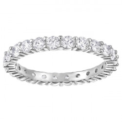 SWAROVSKI - Anello Vittore XL Bianco, Placcato rodio