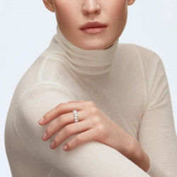 SWAROVSKI - Anello largo Vittore Cristalli taglio Pear, Bianco, Placcato