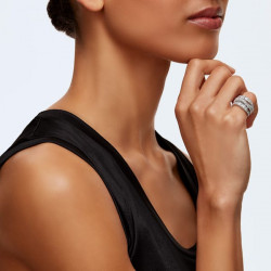 SWAROVSKI - Anello Twist Wrap Bianco, Placcato rodio