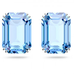 Swarovski - Orecchini a lobo Millenia Cristalli taglio ottagonale, Blu
