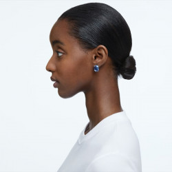 Swarovski - Orecchini a lobo Millenia Cristalli taglio ottagonale, Blu