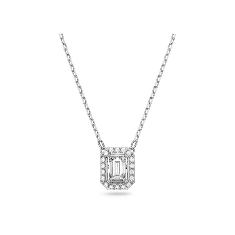 Collana Millenia Swarovski Zirconi taglio quadrato, Bianc