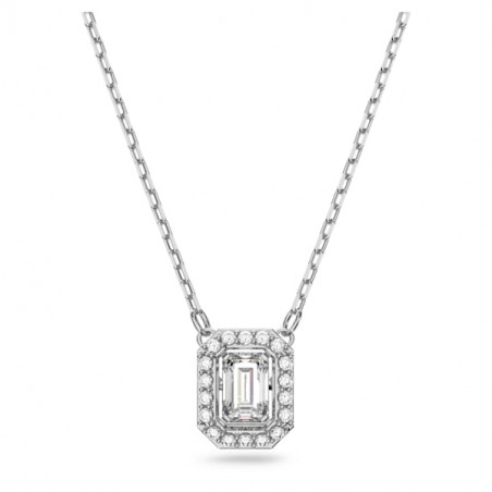Collana Millenia Swarovski Zirconi taglio quadrato, Bianc