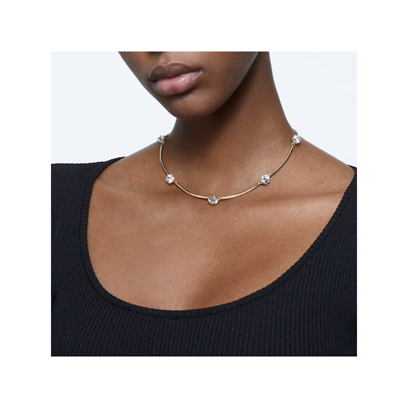 Swarovski - Collana Constella Bianco, Placcato in tono oro lucido