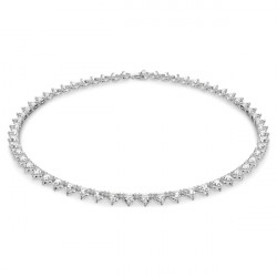 Swarovski - Collana Millenia Taglio triangle, Bianco, Placcato rodio