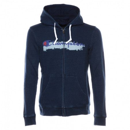 Felpa Uomo Full Zip Indigo