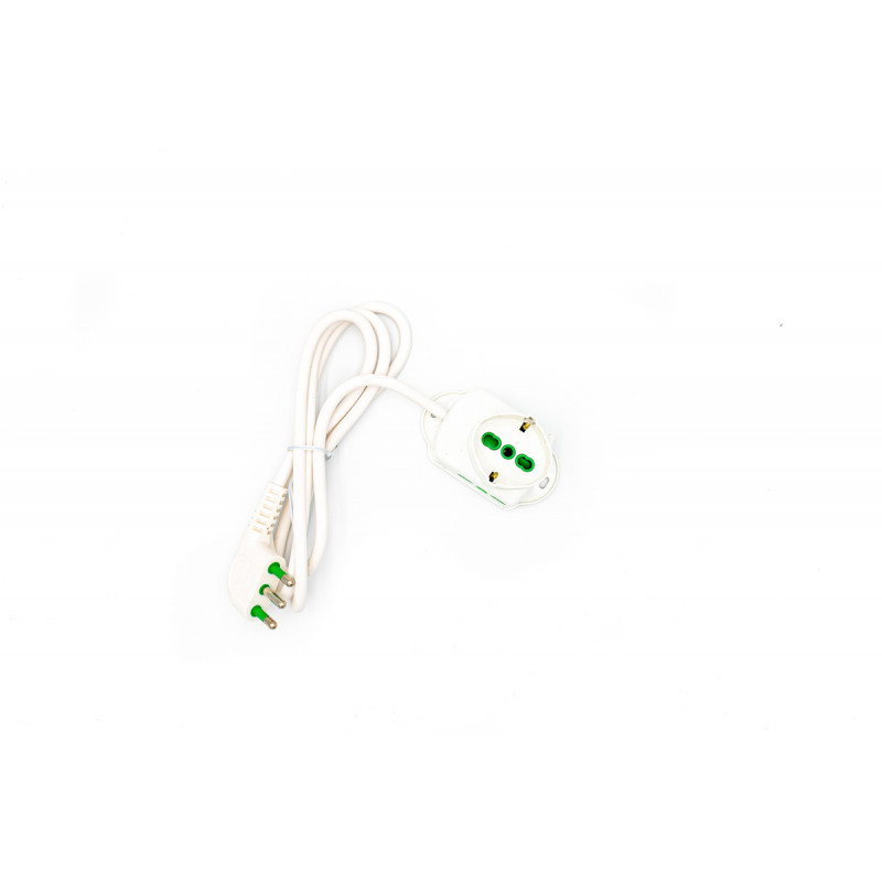 MULTIPRESA POLIVALENTE C/CAVO 3P BIANCA