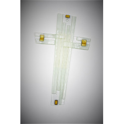 Crocefisso in Vetro Bianco