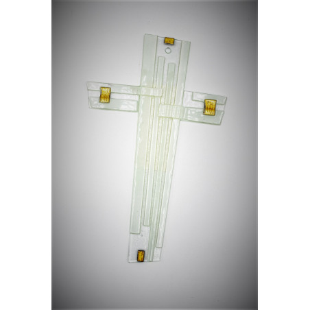 Crocefisso in Vetro Bianco