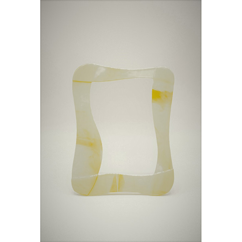 Cornice Bianca con Elefantino Verde