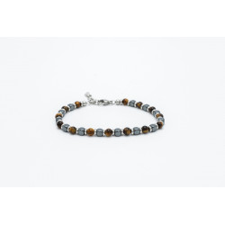 Bracciale Occhio di Tigre ed Ematite