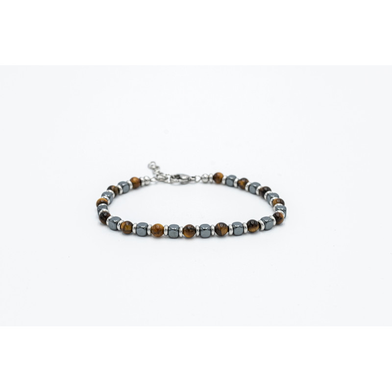 Bracciale Occhio di Tigre ed Ematite