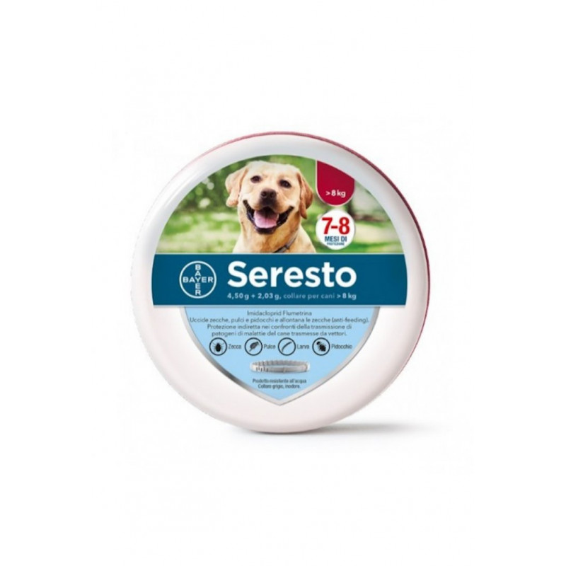 Seresto collare antiparassitario per cani sopra gli 8 kg