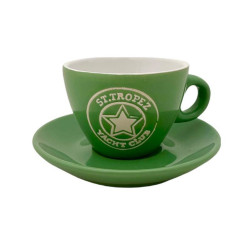 Villa D'Este - Set 2 Tazzine Caffè Con Piattino Rossa e Bianca