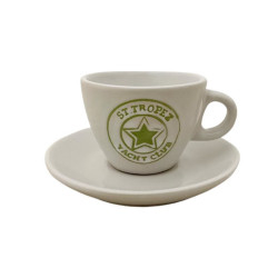 Villa D'Este - Set 2 Tazzine Caffè Con Piattino Rossa e Bianca