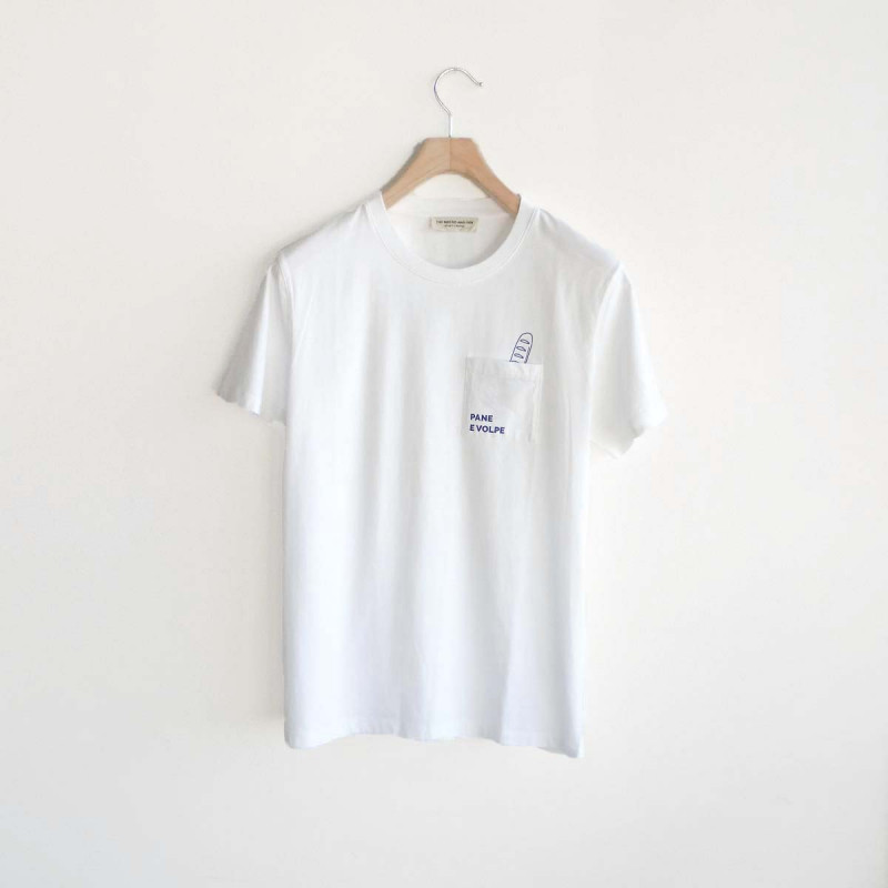 T-shirt bianca con taschino