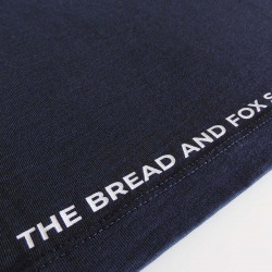 T-shirt blu navy con stampa, retro