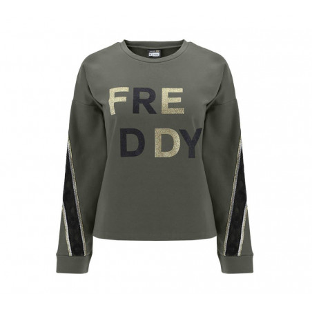 Felpa Donna Sunday Nero Oro...